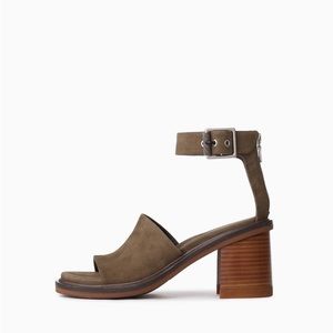 Rag & Bone Soren Sandal in Safari Khaki Suede 6.5